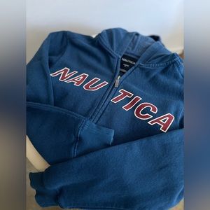 Nautica brand boys zip up hoodie in blue